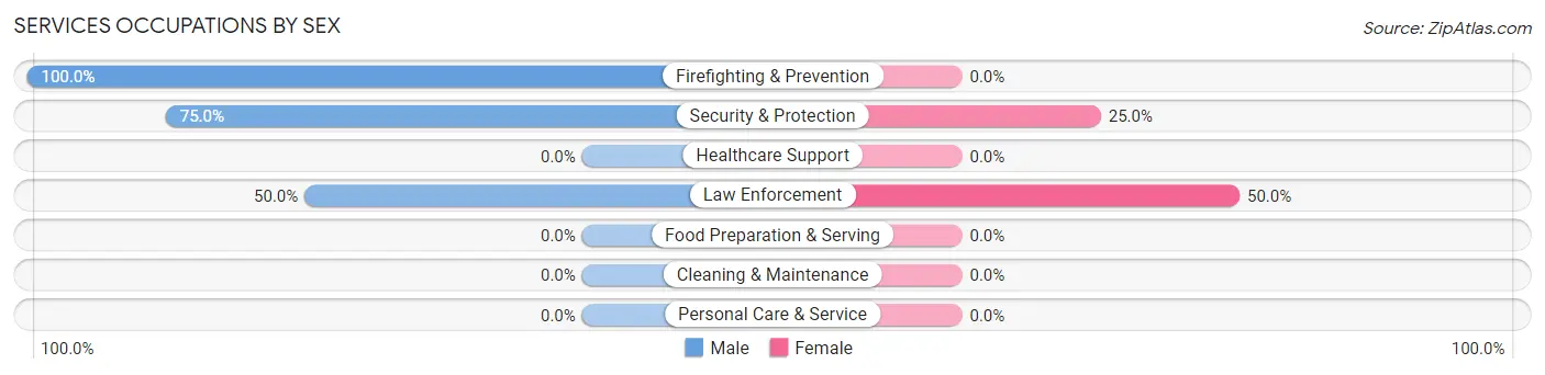Services Occupations by Sex in Parrott