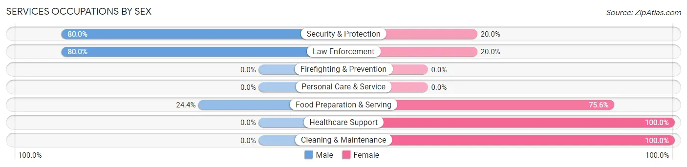 Services Occupations by Sex in Remerton