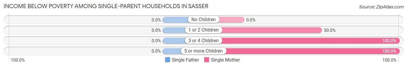 Income Below Poverty Among Single-Parent Households in Sasser