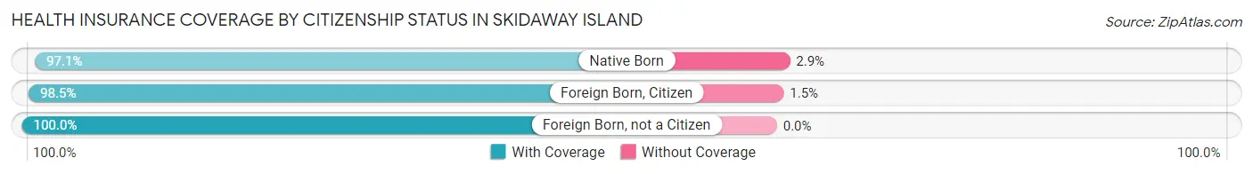 Health Insurance Coverage by Citizenship Status in Skidaway Island