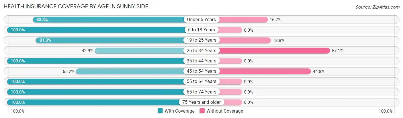 Health Insurance Coverage by Age in Sunny Side
