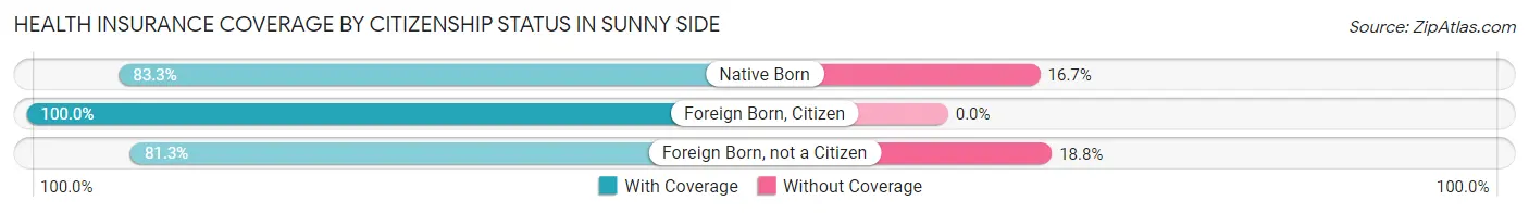 Health Insurance Coverage by Citizenship Status in Sunny Side