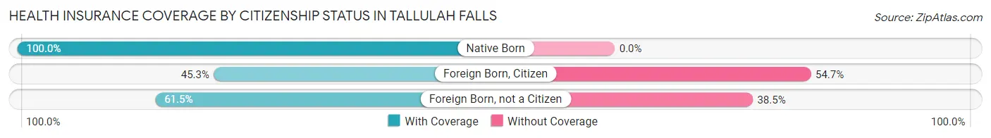 Health Insurance Coverage by Citizenship Status in Tallulah Falls