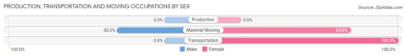 Production, Transportation and Moving Occupations by Sex in Unadilla