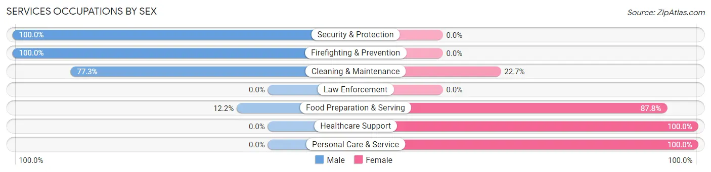 Services Occupations by Sex in Varnell