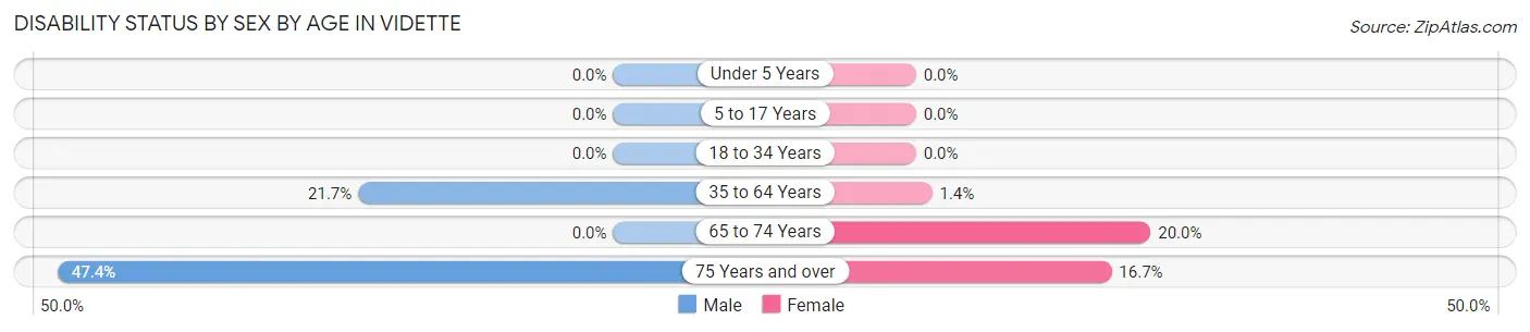 Disability Status by Sex by Age in Vidette