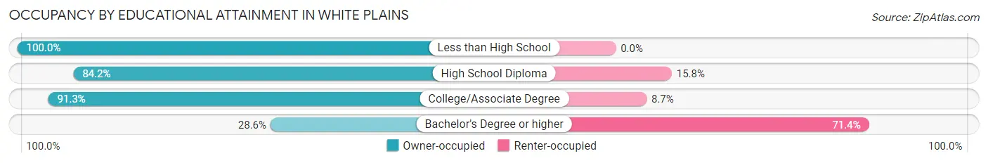 Occupancy by Educational Attainment in White Plains