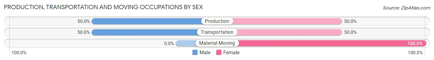 Production, Transportation and Moving Occupations by Sex in Zebulon