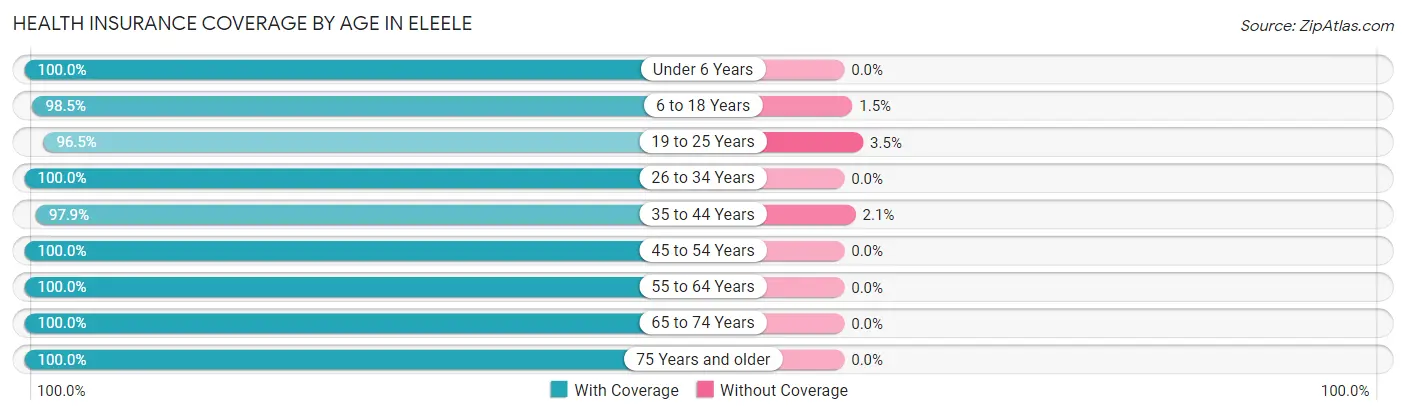 Health Insurance Coverage by Age in Eleele