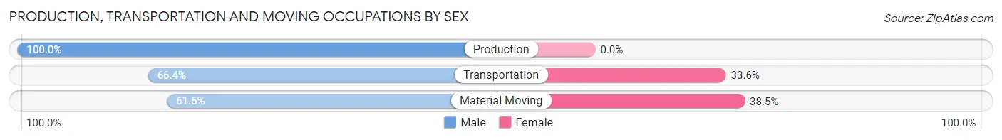 Production, Transportation and Moving Occupations by Sex in Hickam Housing