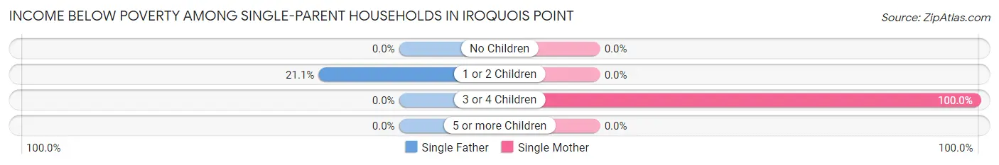 Income Below Poverty Among Single-Parent Households in Iroquois Point