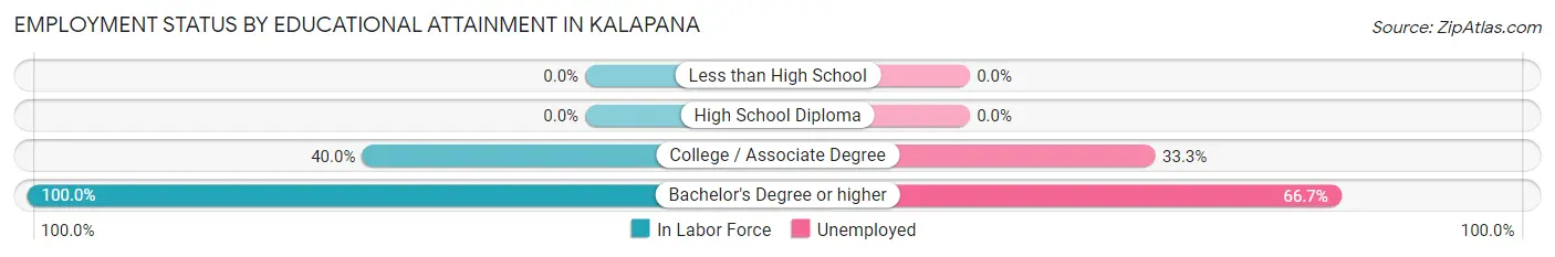 Employment Status by Educational Attainment in Kalapana