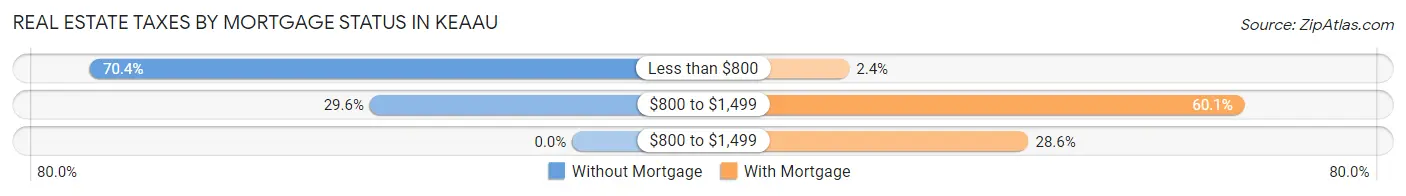 Real Estate Taxes by Mortgage Status in Keaau