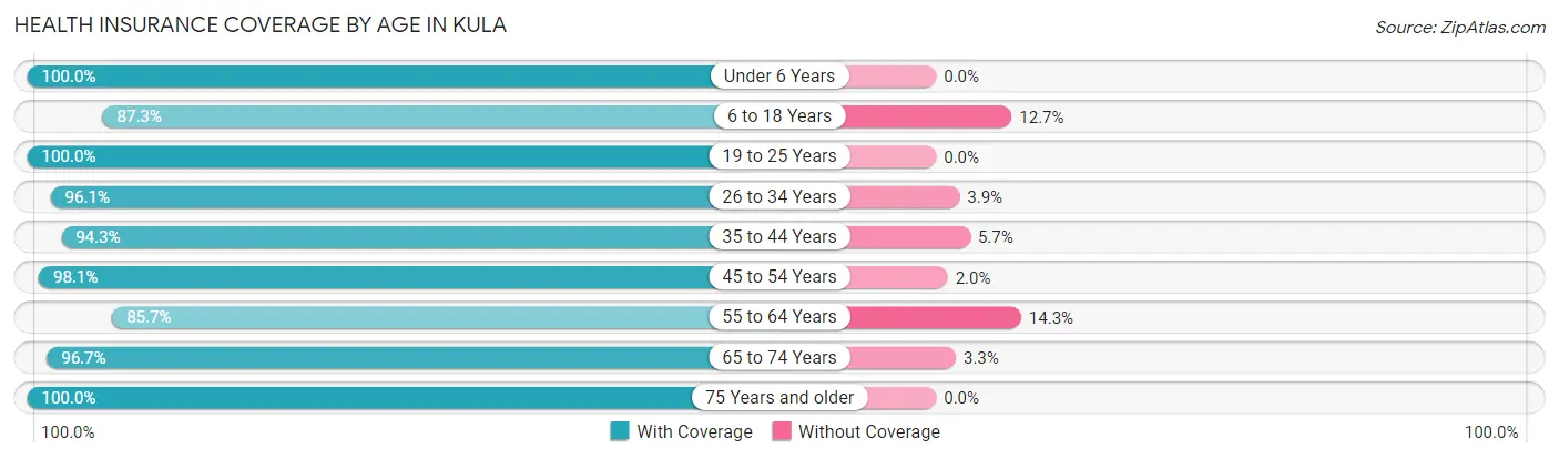 Health Insurance Coverage by Age in Kula