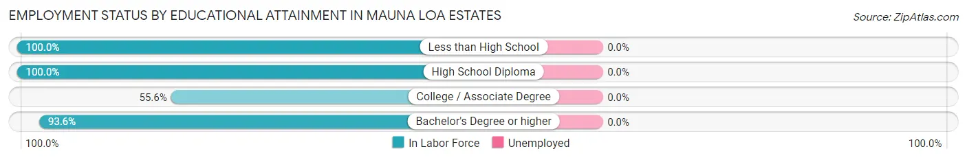 Employment Status by Educational Attainment in Mauna Loa Estates