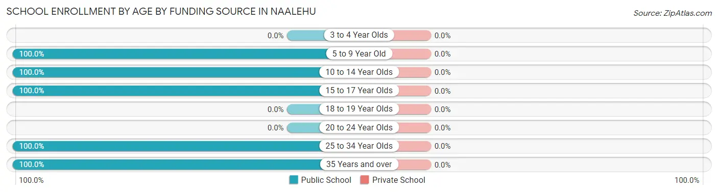 School Enrollment by Age by Funding Source in Naalehu