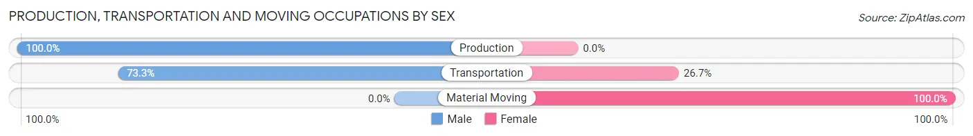 Production, Transportation and Moving Occupations by Sex in Paia