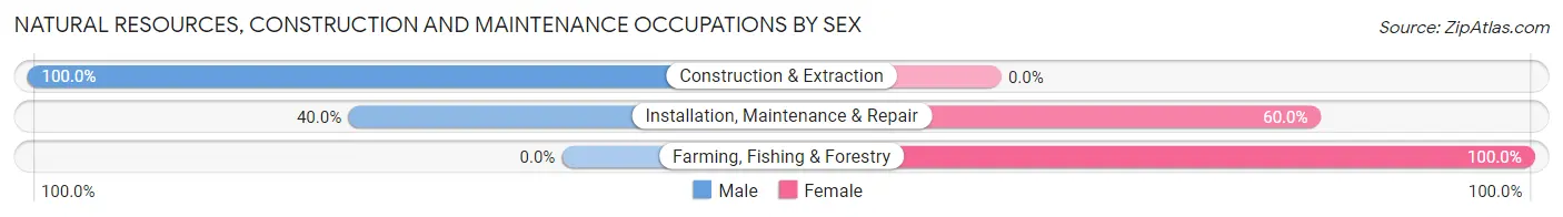 Natural Resources, Construction and Maintenance Occupations by Sex in Poipu