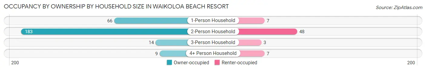 Occupancy by Ownership by Household Size in Waikoloa Beach Resort