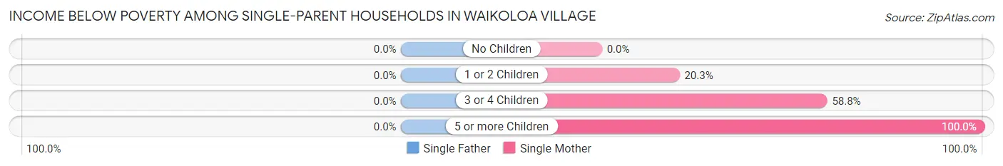 Income Below Poverty Among Single-Parent Households in Waikoloa Village
