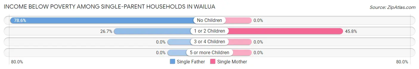 Income Below Poverty Among Single-Parent Households in Wailua