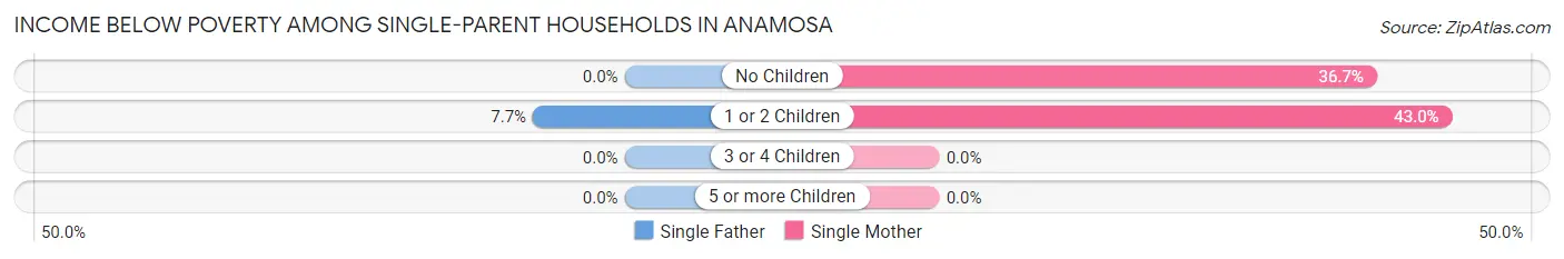 Income Below Poverty Among Single-Parent Households in Anamosa