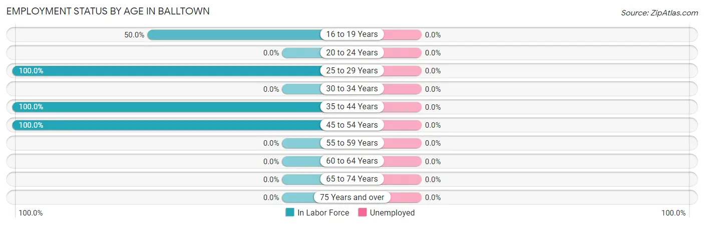 Employment Status by Age in Balltown
