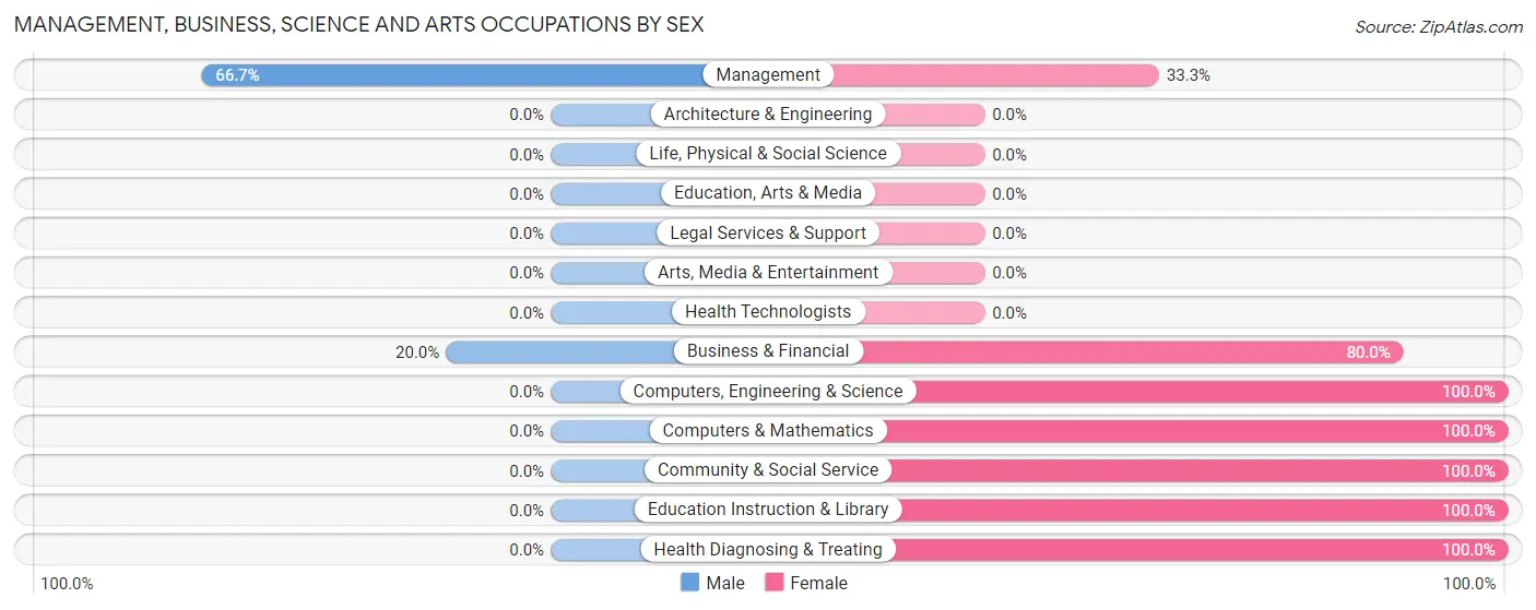 Management, Business, Science and Arts Occupations by Sex in Bernard