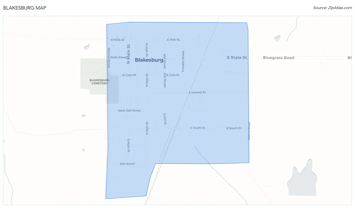 Blakesburg Map