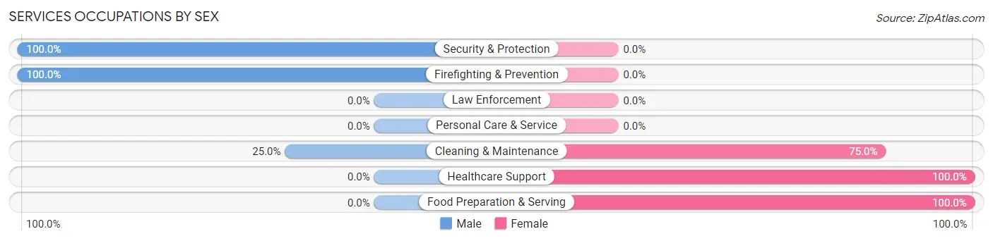 Services Occupations by Sex in Blakesburg