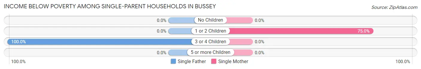 Income Below Poverty Among Single-Parent Households in Bussey