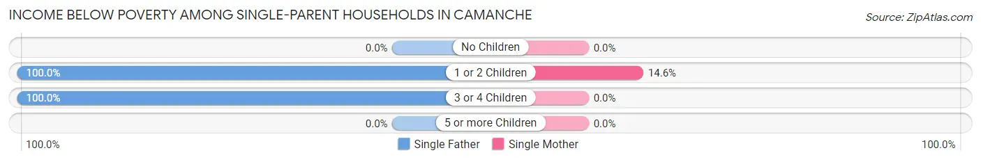 Income Below Poverty Among Single-Parent Households in Camanche