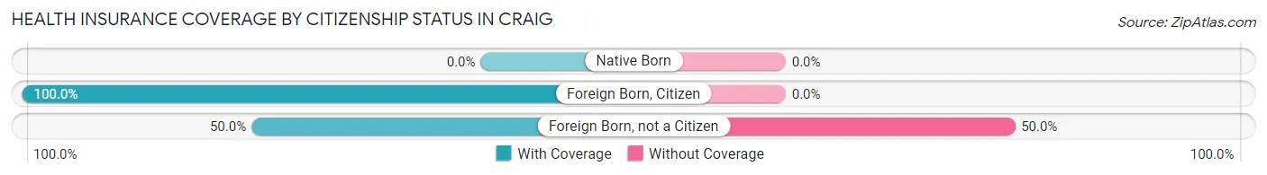 Health Insurance Coverage by Citizenship Status in Craig