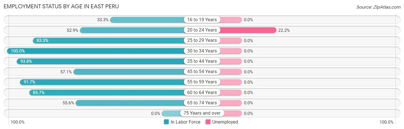 Employment Status by Age in East Peru