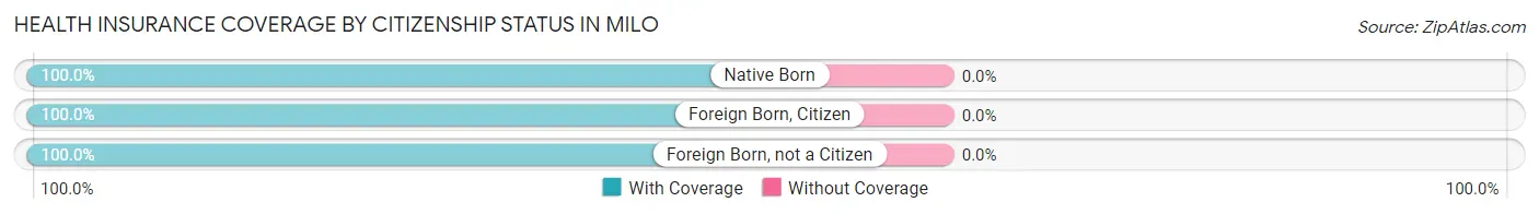 Health Insurance Coverage by Citizenship Status in Milo