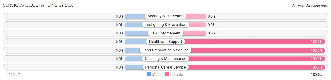 Services Occupations by Sex in Oxford Junction