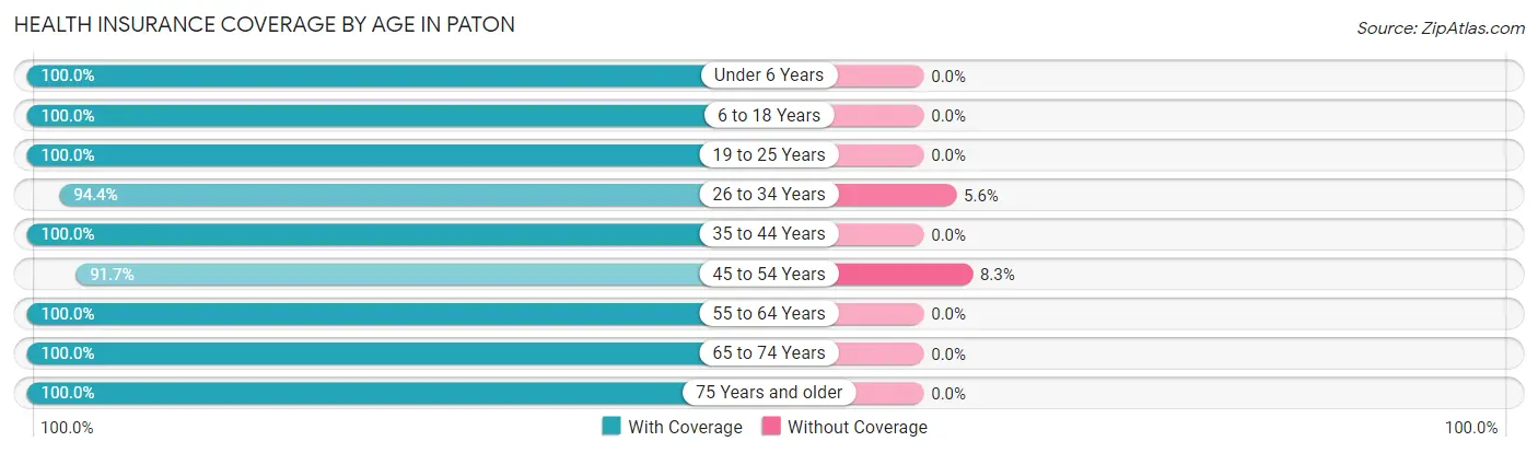 Health Insurance Coverage by Age in Paton