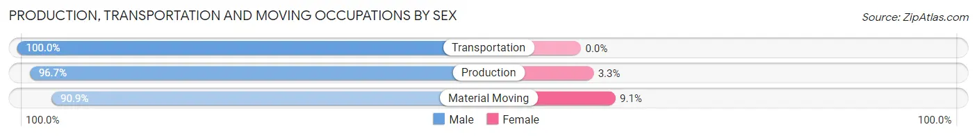Production, Transportation and Moving Occupations by Sex in Paton