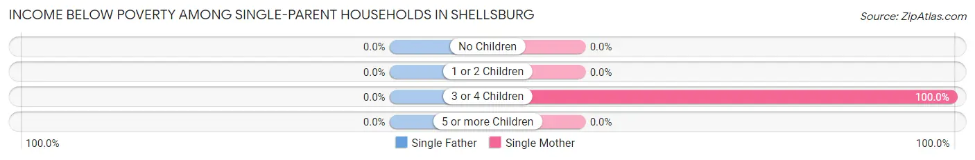 Income Below Poverty Among Single-Parent Households in Shellsburg