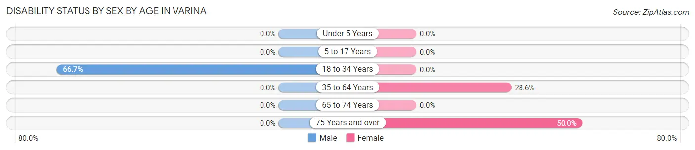 Disability Status by Sex by Age in Varina