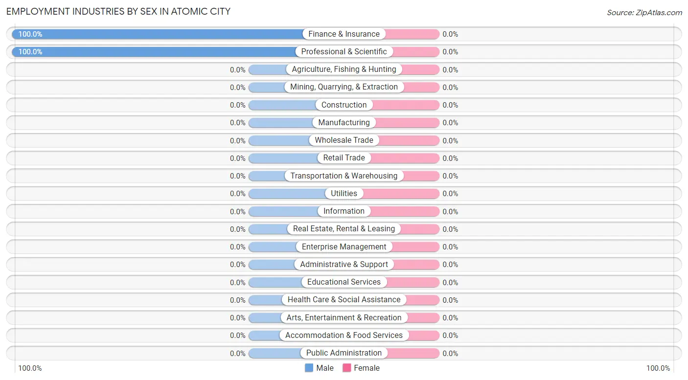 Employment Industries by Sex in Atomic City