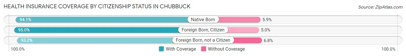 Health Insurance Coverage by Citizenship Status in Chubbuck