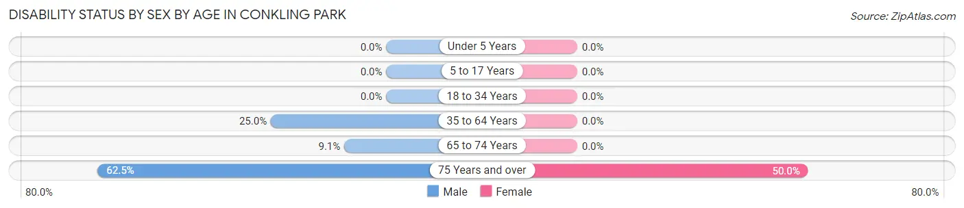 Disability Status by Sex by Age in Conkling Park