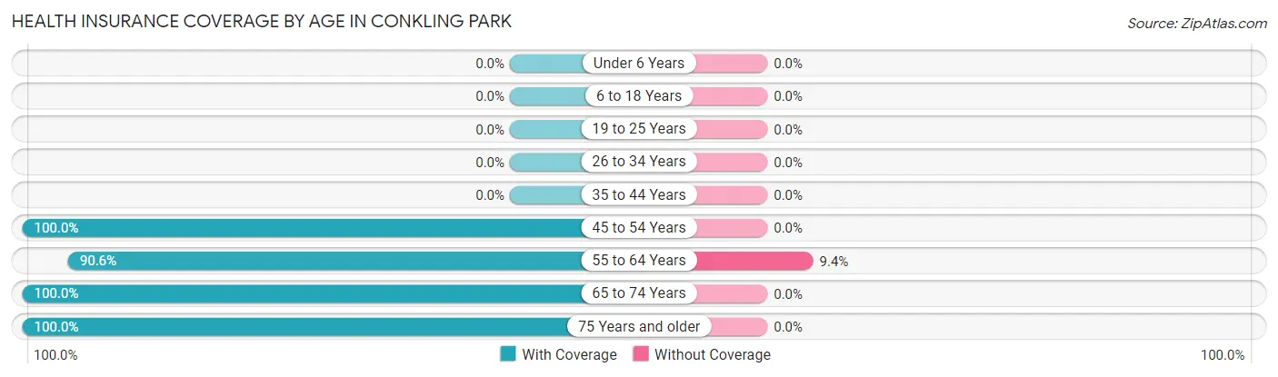 Health Insurance Coverage by Age in Conkling Park