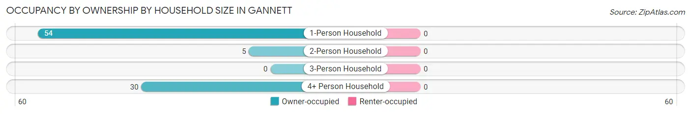 Occupancy by Ownership by Household Size in Gannett