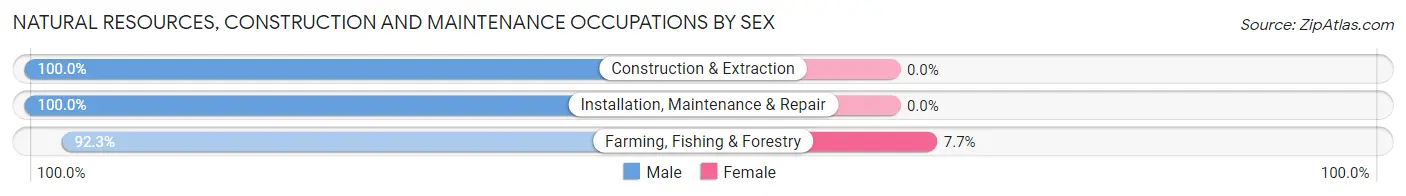 Natural Resources, Construction and Maintenance Occupations by Sex in Greenleaf