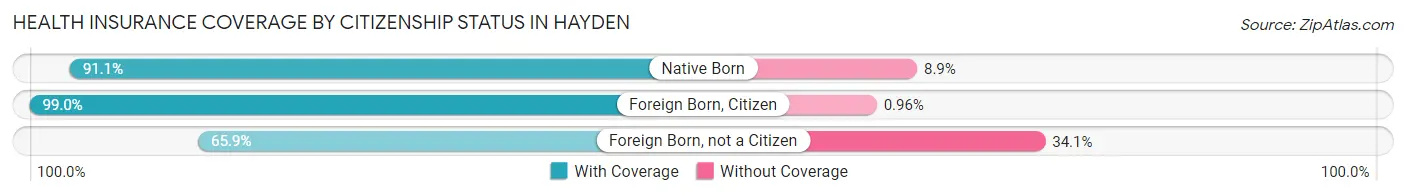 Health Insurance Coverage by Citizenship Status in Hayden