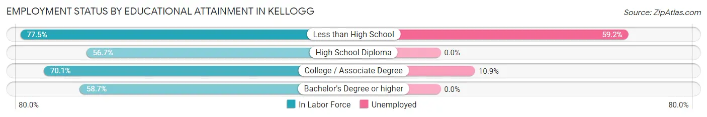 Employment Status by Educational Attainment in Kellogg