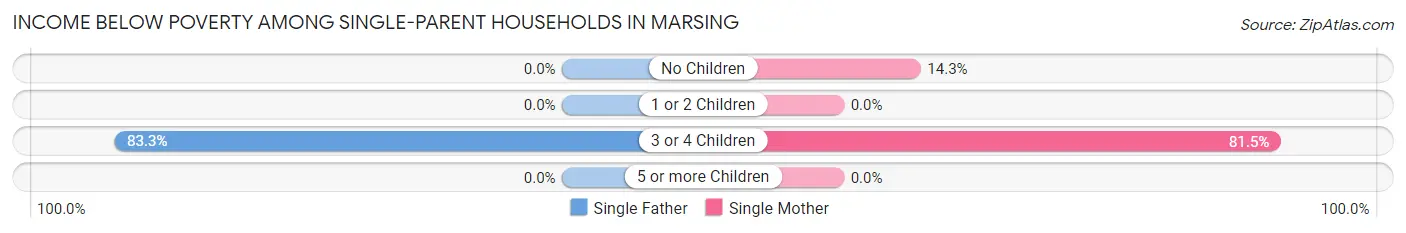 Income Below Poverty Among Single-Parent Households in Marsing
