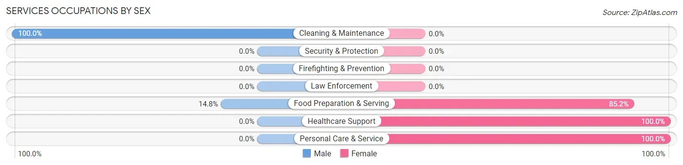 Services Occupations by Sex in Marsing